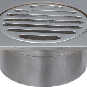 Floor Drain Square 80mm Chrome Plated 50mm Long Base