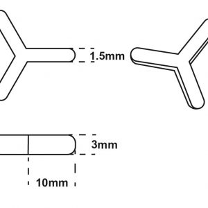 Y Tile Spacer 1.5mm X 250