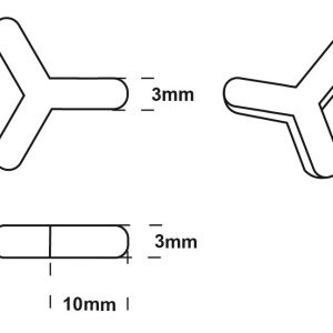 Y Tile Spacer 3.0mm X 250
