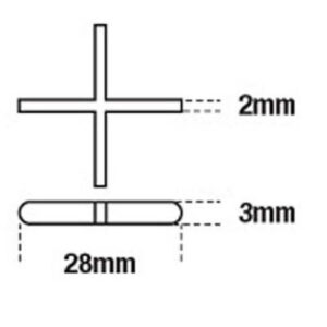 Alternative view of Cross Spacers 2mm X 4000 Bucket