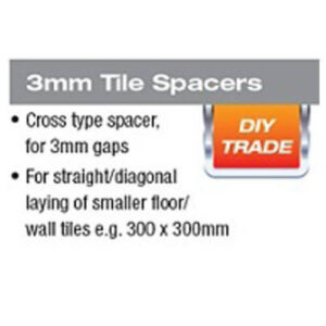 Alternative view of Cross Spacers 3mm X 10000 Bucket
