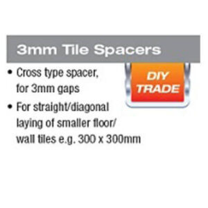 Alternative view of Cross Spacers 3mm X 2000 Bucket
