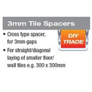 Alternative view of Cross Spacers 3mm X 500