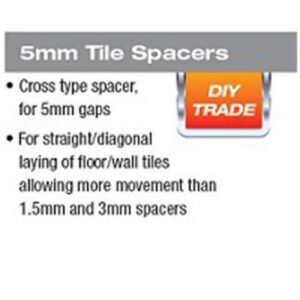 Alternative view of Cross Spacers 5mm X 10000