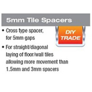 Alternative view of Cross Spacers 5mm X 1000 Bucket