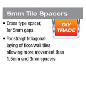 Alternative view of Cross Spacers 5mm X 100