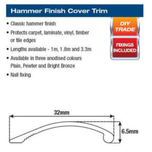 Alternative view of Cover Transition 1.8M X 8mm Plain (Incl Nails) Hammer