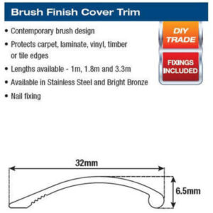 Alternative view of Cover Transition 1M X 8mm Brush Finish Bright Bronze