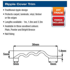 Alternative view of Ripple Transition 1.8M X 8mm Plain (Incl Nails)