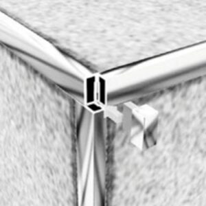 Alum Contempo Corner(2 Pcs) 8mm - 5/16Inch  Matt Silver