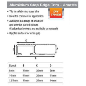 Alternative view of 3 Metre Step Edge 10mm Plain