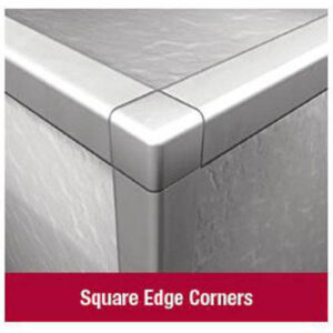 Alternative view of Corner Piece Square Edge 12mm Bright Silver (2 Pcs)