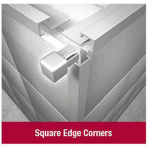 Corner Piece Square Edge 12mm Matt Silver (2 Pcs)