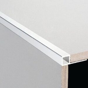 3 Metre Aluminium Square Edge 10mm White