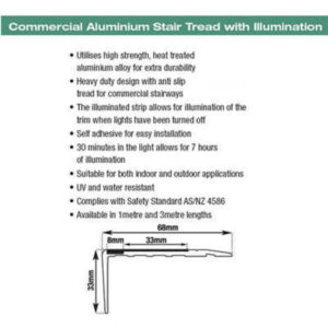 Alternative view of Stair Tread Luminescent 1Mt Anti-Slip Adhesive