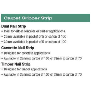 Alternative view of Carpet Dual Nail Gripper Timber 1.2M X 25mm 100Pcs