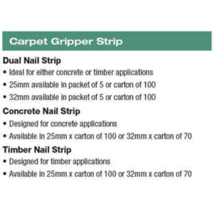 Alternative view of Carpet Dual Nail Gripper Timber 1.2M X 25mm 5Pcs