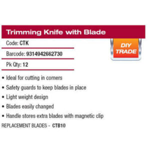 Alternative view of Carpet Trimming Knife C/W Blade