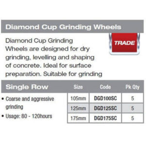 Alternative view of Grinding Disc - Single 125mm Coarse