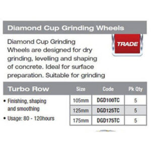 Alternative view of Grinding Disc - Turbo 125mm Coarse