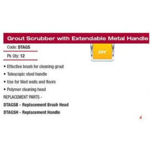 Alternative view of Long Grout Brush Handle Steel