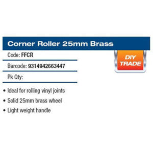 Alternative view of Vinyl Corner Roller 25mm Brass