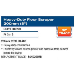 Alternative view of H/Duty Floor Scraper 200mm