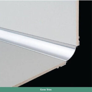 3.6 Metre Aluminium Cove Trim 10X10 Bright Silver