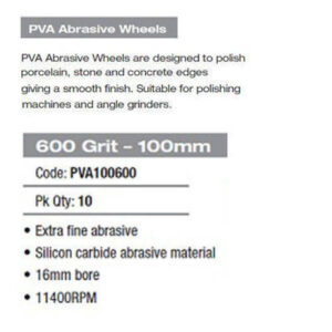 Alternative view of Grinding/Polishing Disc - 600 Grit 100mm