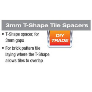 Alternative view of T Spacers 3mm X 500