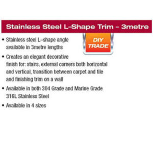 Alternative view of S/Steel L Angle G304 22mm X 3M